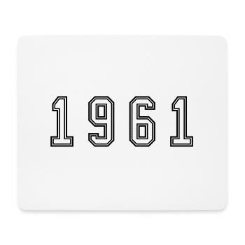 1961 Year Number - Mouse Pad (horizontal) - white - Front