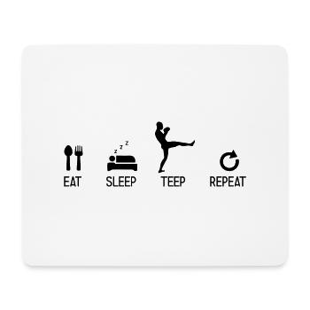 Thaiboxen Muay Thai - Mousepad (Querformat) - Weiß - Vorne