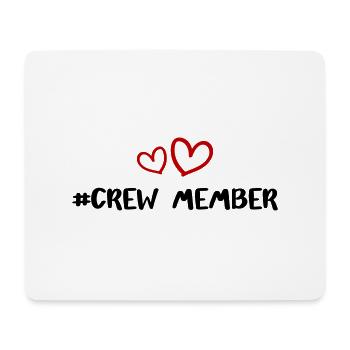 Crew Mitglied Herz Liebe - Mousepad (Querformat) - Weiß - Vorne