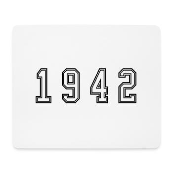 1942 Jahr Zahl - Mousepad (Querformat) - Weiß - Vorne