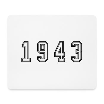 1943 Jahr Zahl - Mousepad (Querformat) - Weiß - Vorne