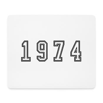1974 Year Number - Mouse Pad (horizontal) - white - Front
