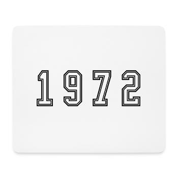 1972 Jahr Zahl - Mousepad (Querformat) - Weiß - Vorne