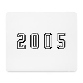 2005 Jahr Zahl - Mousepad (Querformat) - Weiß - Vorne
