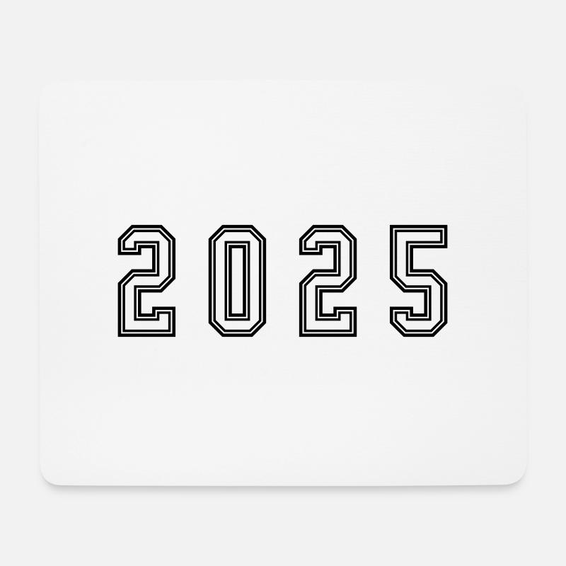 2025 Jahr Zahl - Mousepad (Querformat) - Weiß