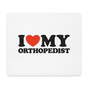 I love my Orthopedist Heart Shirt - Mouse Pad (horizontal) - white - Front
