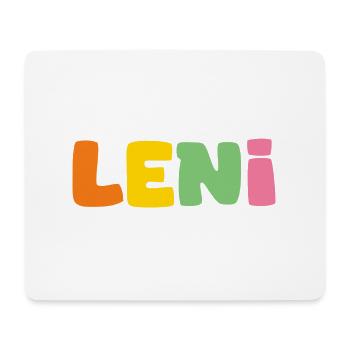 Nom - Leni - Tapis de souris (format paysage) - blanc - Devant