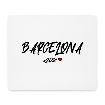 Barcelona 2024 Herz - Mousepad (Querformat) - Weiß - Vorne