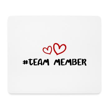 Team Member Heart Love - Mouse Pad (horizontal) - white - Front