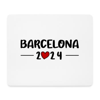 Barcelone 2024 Heart Trip - Tapis de souris (format paysage) - blanc - Devant