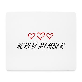 Crew Mitglied Herz Liebe - Mousepad (Querformat) - Weiß - Vorne
