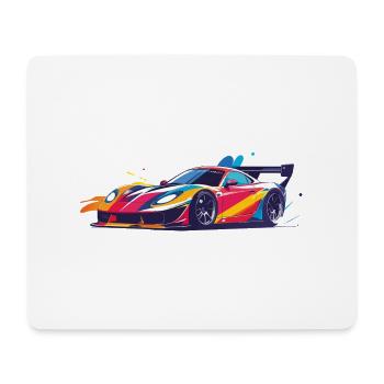 cool drift car racing body art - Mouse Pad (horizontal) - white - Front