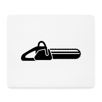 Icône d’icône de tronçonneuse - Tapis de souris (format paysage) - blanc - Devant