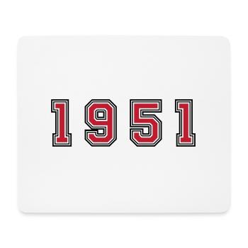 1951 year number - Mouse Pad (horizontal) - white - Front