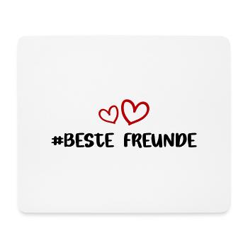 Freundschaft Beste Freunde Herz Liebe - Mousepad (Querformat) - Weiß - Vorne