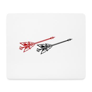 Darts Team Dartpfeile Symbol - Mousepad (Querformat) - Weiß - Vorne
