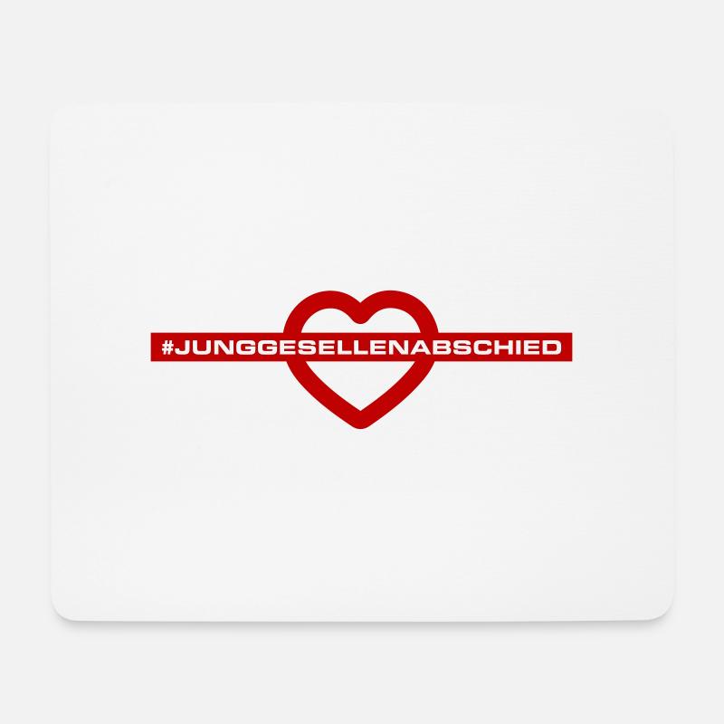 Junggesellenabschied Herz - Mousepad (Querformat) - Weiß