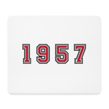 1957 year number - Mouse Pad (horizontal) - white - Front
