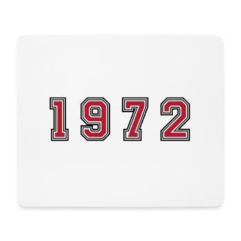 1972 Jahr Zahl - Mousepad (Querformat) - Weiß - Vorne