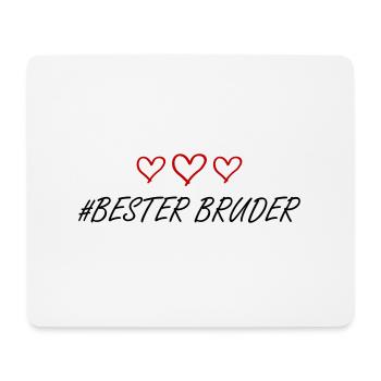 Best Brother Heart Love - Mouse Pad (horizontal) - white - Front