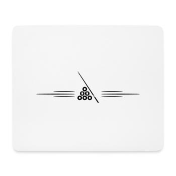 Billard Linie icon - Mousepad (Querformat) - Weiß - Vorne