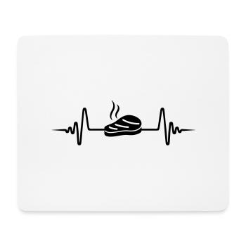 Steak Pulse Silhouette - Tapis de souris (format paysage) - blanc - Devant