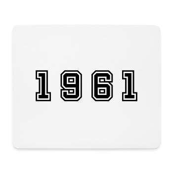 1961 year number - Mouse Pad (horizontal) - white - Front