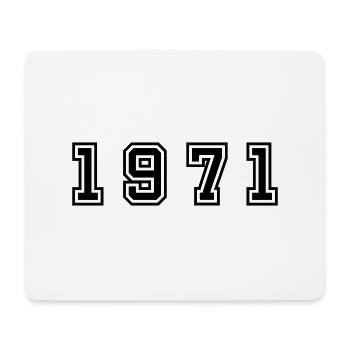 1971 Jahr Zahl - Mousepad (Querformat) - Weiß - Vorne