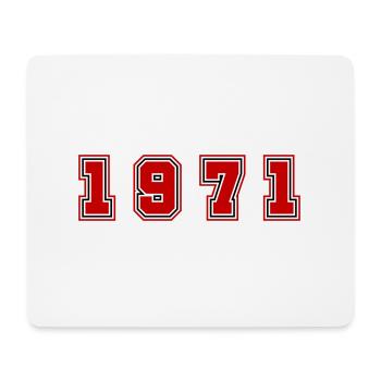 1971 Jahr Zahl - Mousepad (Querformat) - Weiß - Vorne