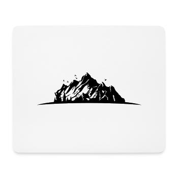 Mountains Silhouette Nature Symbol - Mouse Pad (horizontal) - white - Front