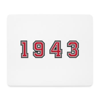 1943 year number - Mouse Pad (horizontal) - white - Front