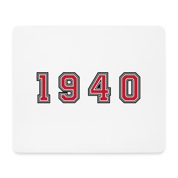 1940 year number - Mouse Pad (horizontal) - white - Front