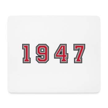 1947 year number - Mouse Pad (horizontal) - white - Front
