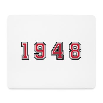 1948 Jahr Zahl - Mousepad (Querformat) - Weiß - Vorne