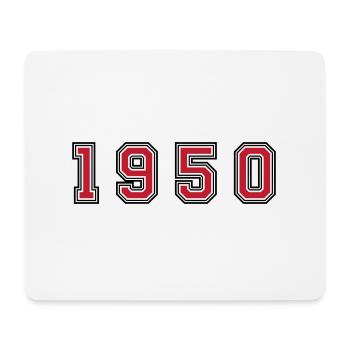 1950 year number - Mouse Pad (horizontal) - white - Front