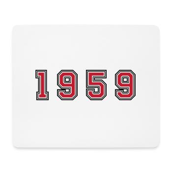 1959 Jahr Zahl - Mousepad (Querformat) - Weiß - Vorne
