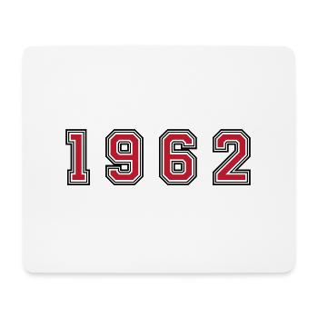 1962 Jahr Zahl - Mousepad (Querformat) - Weiß - Vorne