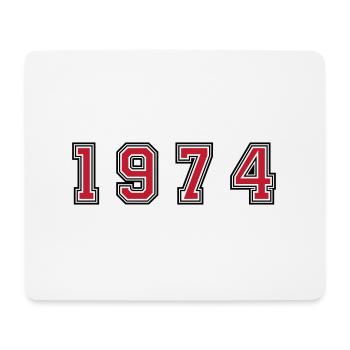 1974 year number - Mouse Pad (horizontal) - white - Front