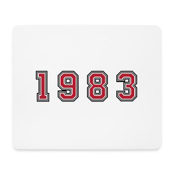 1983 year number - Mouse Pad (horizontal) - white - Front