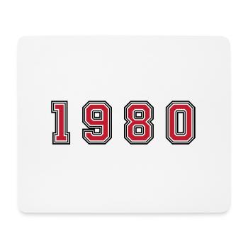 Numéro de l’année 1980 - Tapis de souris (format paysage) - blanc - Devant