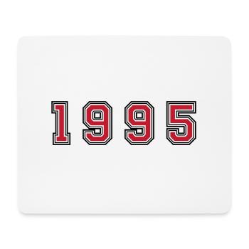 1995 Jahr Zahl - Mousepad (Querformat) - Weiß - Vorne