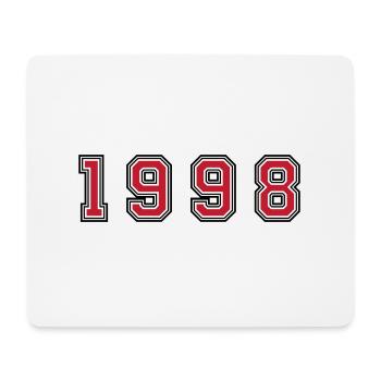 1998 year number - Mouse Pad (horizontal) - white - Front