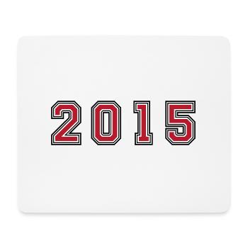2015 year number - Mouse Pad (horizontal) - white - Front