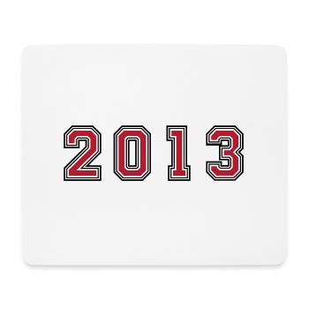 2013 Jahr Zahl - Mousepad (Querformat) - Weiß - Vorne