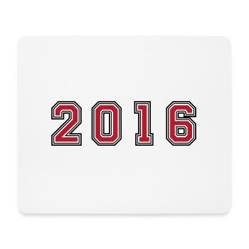 2016 year number - Mouse Pad (horizontal) - white - Front