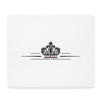Krone Icon - Mousepad (Querformat) - Weiß - Vorne
