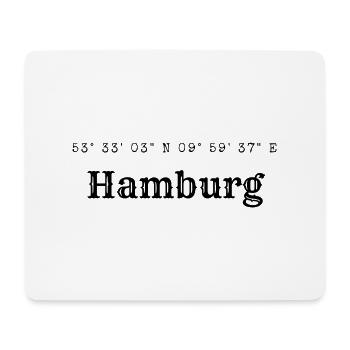 Hamburg coordinates - Mouse Pad (horizontal) - white - Front