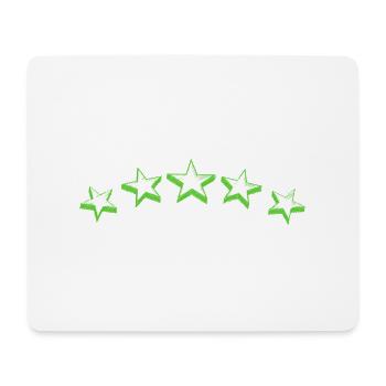 Étoiles vertes - Tapis de souris (format paysage) - blanc - Devant