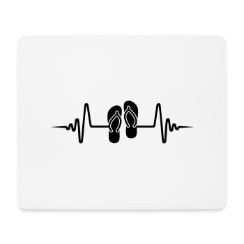 Badelatschen Puls - Mousepad (Querformat) - Weiß - Vorne