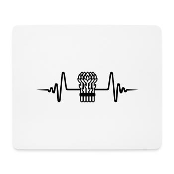 Spargel Puls - Mousepad (Querformat) - Weiß - Vorne